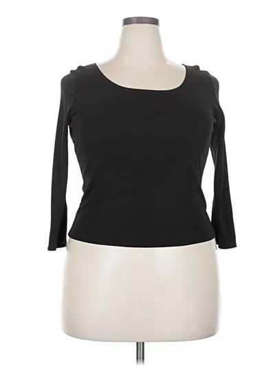 Pre-owned Max Studio 3/4 Sleeve Top Black Boatneck Tops