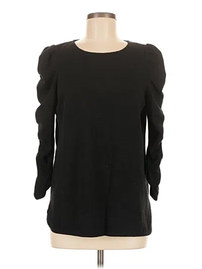 Pre-owned Max Studio 3/4 Sleeve Top Black Boatneck Tops