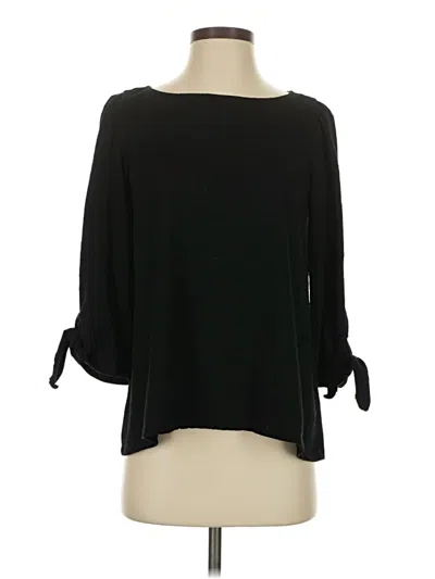 Pre-owned Max Studio 3/4 Sleeve Top Black Boatneck Tops