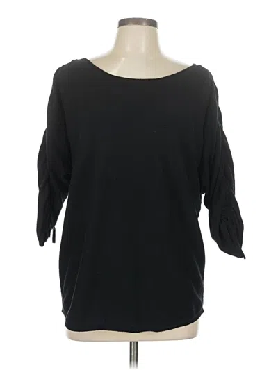 Pre-owned Max Studio 3/4 Sleeve Top Black Boatneck Tops
