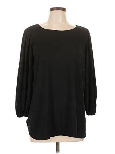 Pre-owned Max Studio 3/4 Sleeve Top Black Boatneck Tops