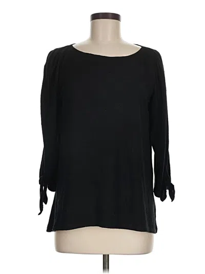 Pre-owned Max Studio 3/4 Sleeve Top Black Boatneck Tops