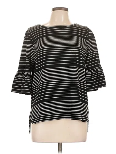 Pre-owned Max Studio 3/4 Sleeve Top Black Boatneck Tops