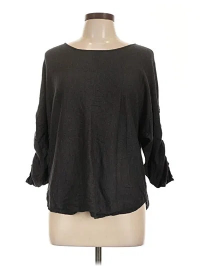Pre-owned Max Studio 3/4 Sleeve Top Black Boatneck Tops
