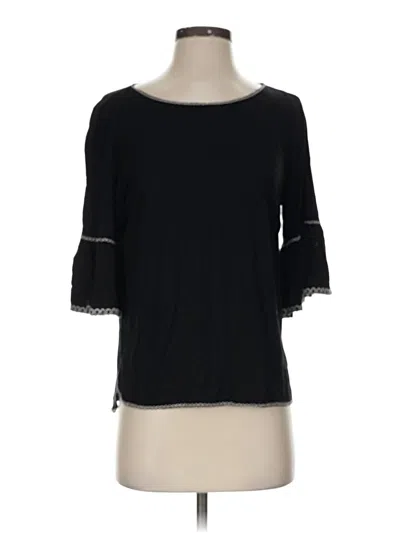 Pre-owned Max Studio 3/4 Sleeve Top Black Boatneck Tops