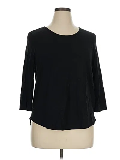 Pre-owned Max Studio 3/4 Sleeve Top Black Boatneck Tops