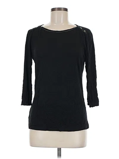 Pre-owned Max Studio 3/4 Sleeve Top Black Boatneck Tops