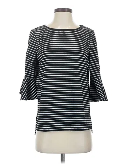 Pre-owned Max Studio 3/4 Sleeve Top Black Boatneck Tops