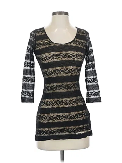 Pre-owned Max Studio 3/4 Sleeve Top Black Crew Neck Tops