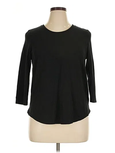 Pre-owned Max Studio 3/4 Sleeve Top Black Crew Neck Tops