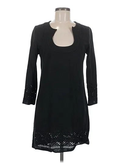 Pre-owned Max Studio 3/4 Sleeve Top Black Scoop Neck Tops