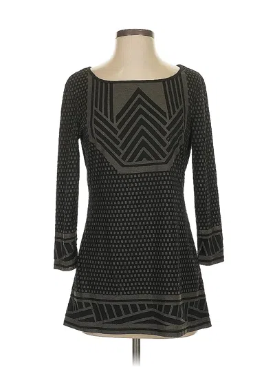 Pre-owned Max Studio 3/4 Sleeve Top Black Square Neckline Tops