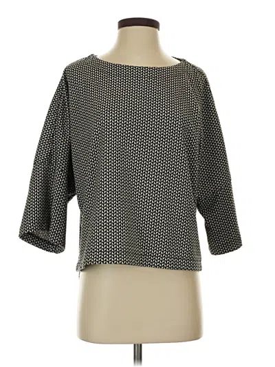 Pre-owned Max Studio 3/4 Sleeve Top Black Square Neckline Tops