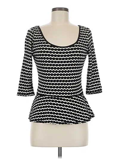 Pre-owned Max Studio 3/4 Sleeve Top Black Sweetheart Neckline Tops