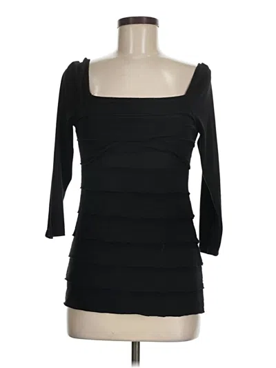 Pre-owned Max Studio 3/4 Sleeve Top Black Sweetheart Neckline Tops