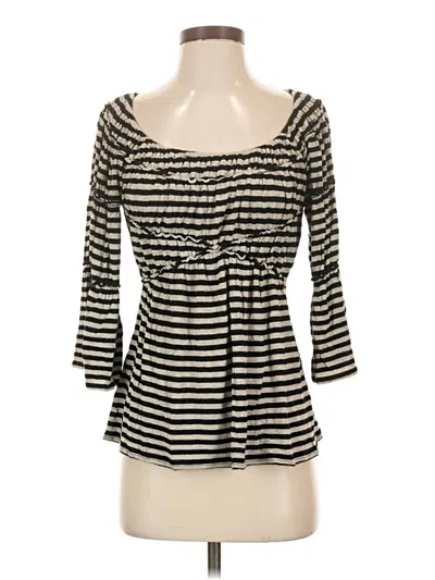 Pre-owned Max Studio 3/4 Sleeve Top Black Sweetheart Neckline Tops