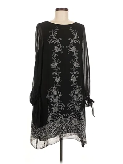 Pre-owned Max Studio 3/4 Sleeve Top Black Tie Neck Tops