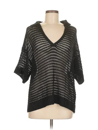Pre-owned Max Studio 3/4 Sleeve Top Black V Neck Tops
