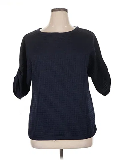 Pre-owned Max Studio 3/4 Sleeve Top Blue Boatneck Tops