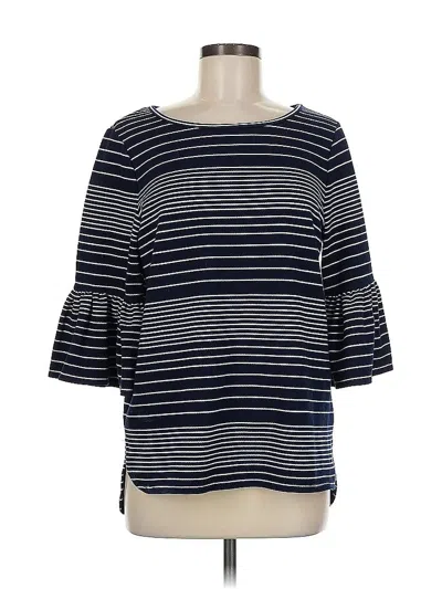 Pre-owned Max Studio 3/4 Sleeve Top Blue Boatneck Tops