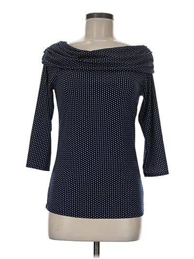 Pre-owned Max Studio 3/4 Sleeve Top Blue Boatneck Tops