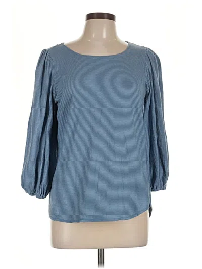 Pre-owned Max Studio 3/4 Sleeve Top Blue Boatneck Tops