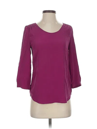 Pre-owned Max Studio 3/4 Sleeve Top Burgundy Scoop Neck Tops