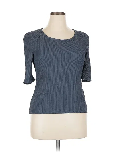 Pre-owned Max Studio 3/4 Sleeve Top Gray Boatneck Tops