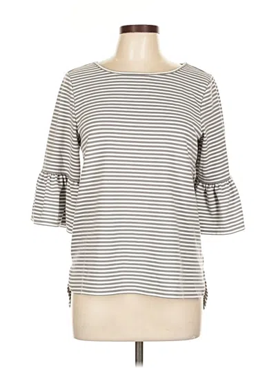 Pre-owned Max Studio 3/4 Sleeve Top Gray Boatneck Tops