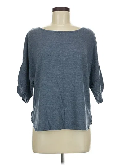 Pre-owned Max Studio 3/4 Sleeve Top Gray Boatneck Tops