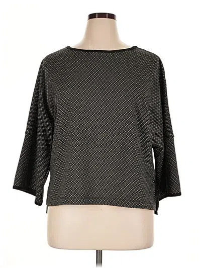 Pre-owned Max Studio 3/4 Sleeve Top Gray Boatneck Tops