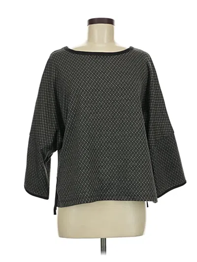 Pre-owned Max Studio 3/4 Sleeve Top Gray Boatneck Tops