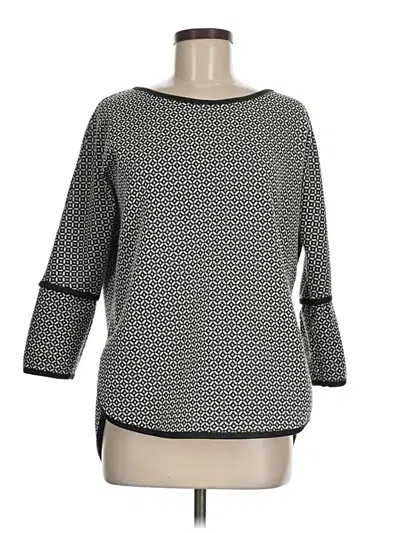 Pre-owned Max Studio 3/4 Sleeve Top Gray Boatneck Tops
