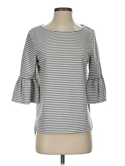 Pre-owned Max Studio 3/4 Sleeve Top Gray Boatneck Tops