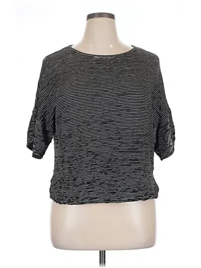 Pre-owned Max Studio 3/4 Sleeve Top Gray Boatneck Tops