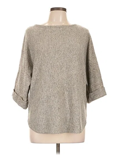 Pre-owned Max Studio 3/4 Sleeve Top Gray Boatneck Tops