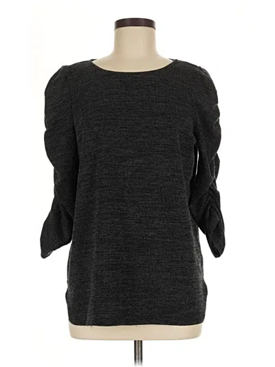 Pre-owned Max Studio 3/4 Sleeve Top Gray Boatneck Tops