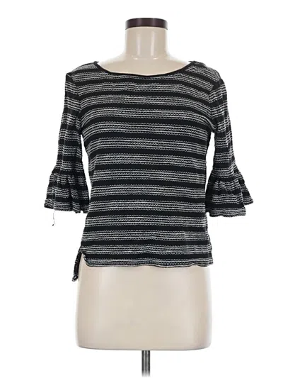 Pre-owned Max Studio 3/4 Sleeve Top Gray Boatneck Tops