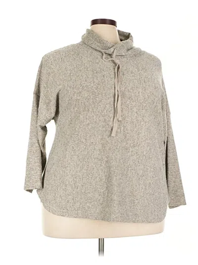 Pre-owned Max Studio 3/4 Sleeve Top Gray Cowl Neck Tops