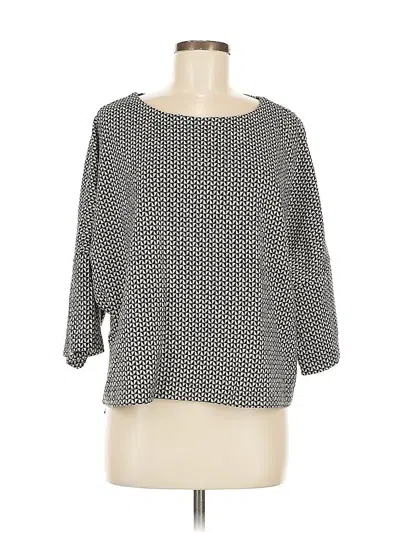 Pre-owned Max Studio 3/4 Sleeve Top Gray Square Neckline Tops