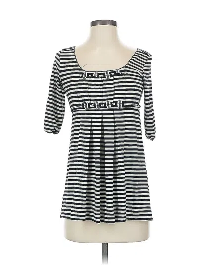 Pre-owned Max Studio 3/4 Sleeve Top Gray Square Neckline Tops