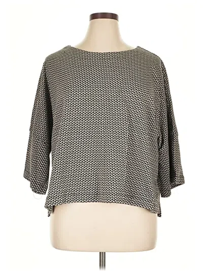Pre-owned Max Studio 3/4 Sleeve Top Gray Square Neckline Tops