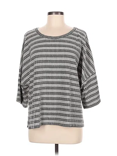 Pre-owned Max Studio 3/4 Sleeve Top Gray Square Neckline Tops