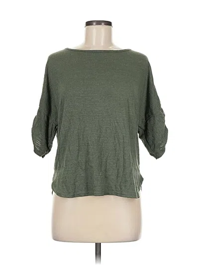 Pre-owned Max Studio 3/4 Sleeve Top Green Boatneck Tops