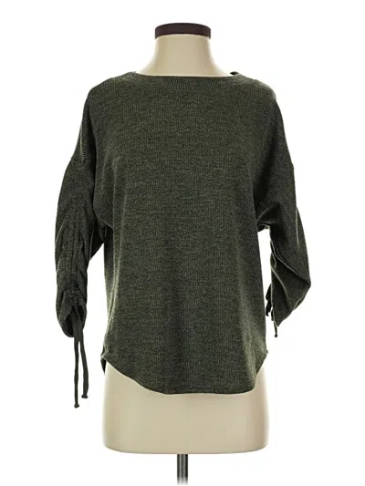 Pre-owned Max Studio 3/4 Sleeve Top Green Boatneck Tops