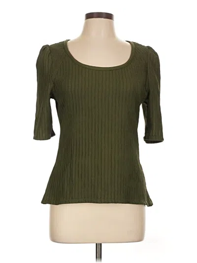 Pre-owned Max Studio 3/4 Sleeve Top Green Sweetheart Neckline Tops