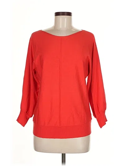 Pre-owned Max Studio 3/4 Sleeve Top Red Boatneck Tops