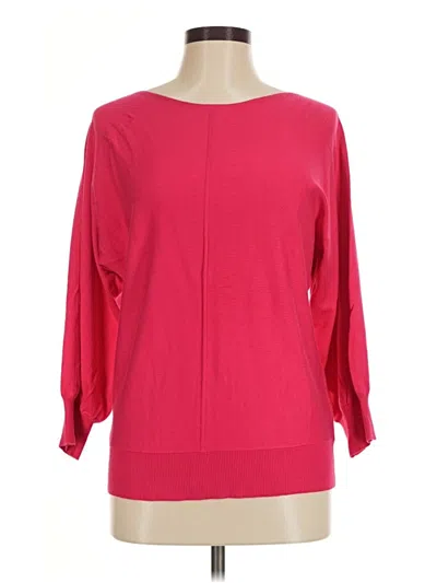 Pre-owned Max Studio 3/4 Sleeve Top Red Boatneck Tops