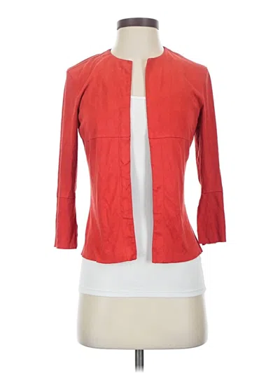 Pre-owned Max Studio 3/4 Sleeve Top Red Square Neckline Tops