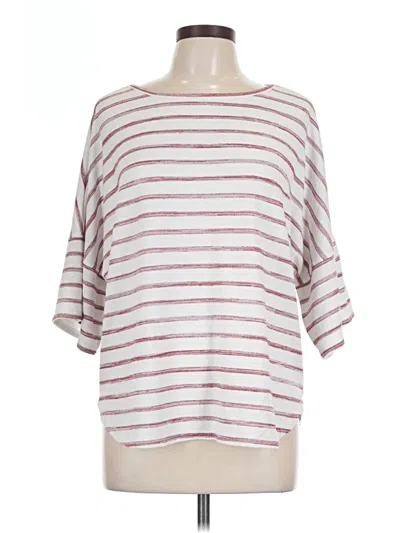 Pre-owned Max Studio 3/4 Sleeve Top Silver Boatneck Tops